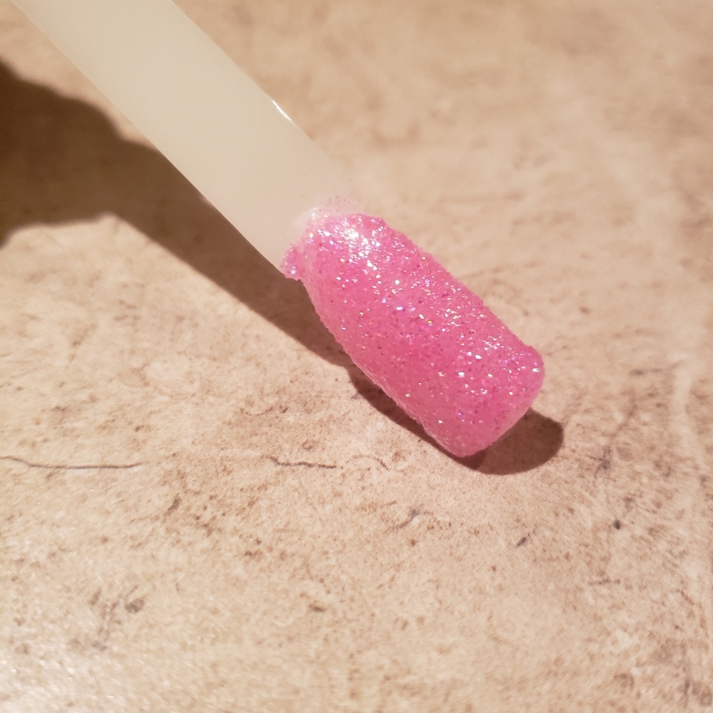 Pink neon Arylic and dip powder